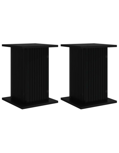Supporto per piante 2 pcs Nero 30,5 x 30 x 43 cm