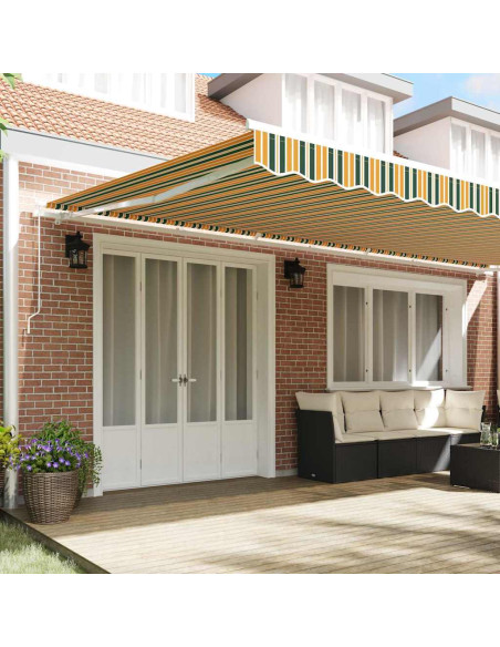 Telo di ricambio per tenda da sole Verde e giallo 580 x 345 cm