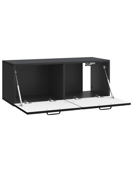 Mobile Porta TV da Muro Nero 78,5 x 31 x 30 cm
