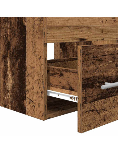 Set di mobili per il bagno con cassetto 2 pcs Legno vecchio