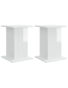 Supporto per piante 2 pcs Bianco Lucido 30,5 x 30 x 43 cm 2