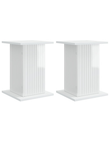 Supporto per piante 2 pcs Bianco Lucido 30,5 x 30 x 43 cm