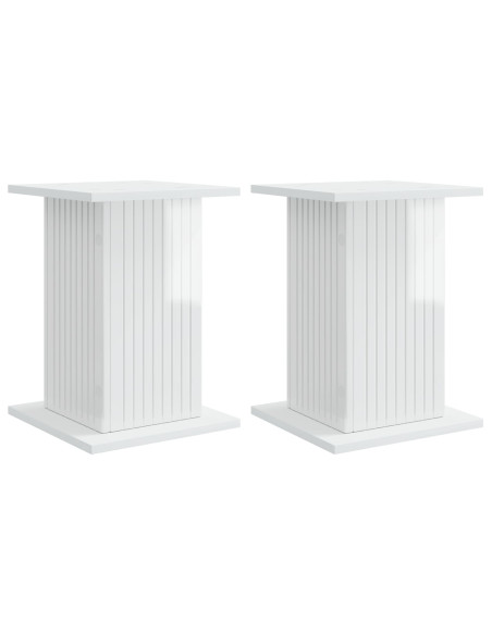 Supporto per piante 2 pcs Bianco Lucido 30,5 x 30 x 43 cm