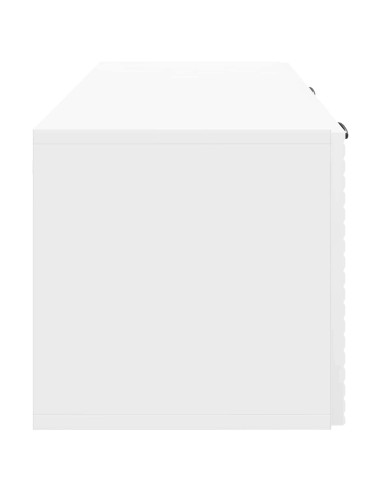 Mobile Porta TV da Muro Bianco Lucido 78,5 x 31 x 30 cm