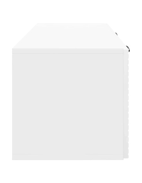 Mobile Porta TV da Muro Bianco Lucido 78,5 x 31 x 30 cm