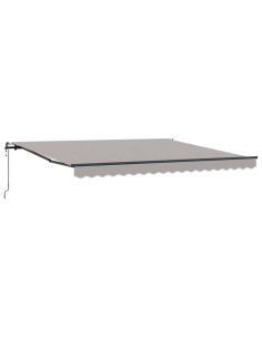 Tenda Retrattile Grigio chiaro 400 × 350 cm Tessuto e Alluminio 2