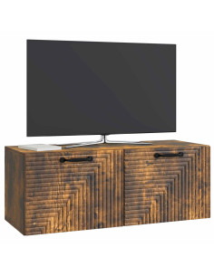 Mobile Porta TV da Muro Rovere Fumo 78,5 x 31 x 30 cm 2