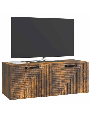 Mobile Porta TV da Muro Rovere Fumo 78,5 x 31 x 30 cm