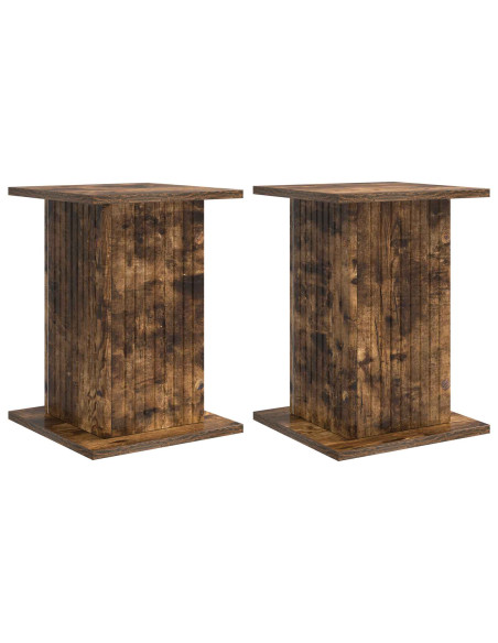 Supporto per piante 2 pcs Rovere Fumo 30,5 x 30 x 43 cm