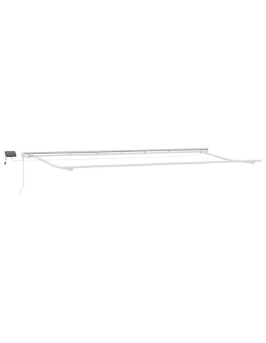 Tenda Retrattile Verde e Bianco 600 × 300 cm Tessuto e acciaio