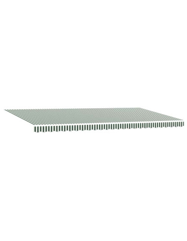 Tenda Retrattile Verde e Bianco 600 × 300 cm Tessuto