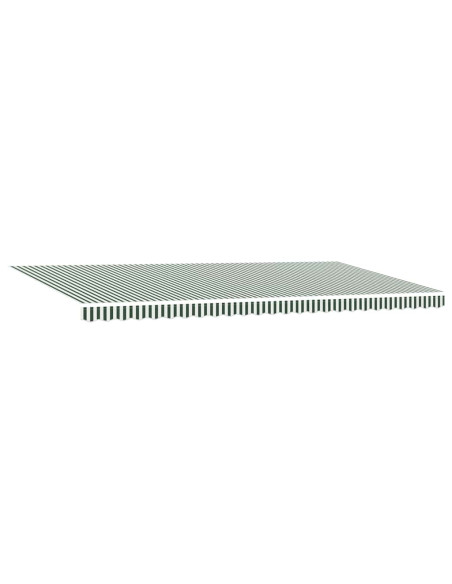 Tenda Retrattile Verde e Bianco 600 × 300 cm Tessuto