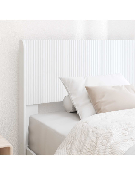 Struttura del letto con stoccaggio e testata Bianco