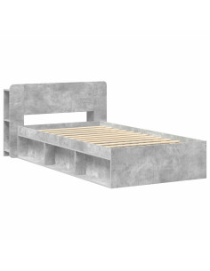 Telaio del letto con storage Grigio Cemento 80 x 200 cm 2