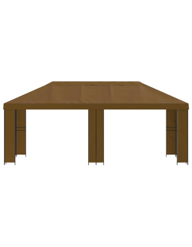 Gazebo da giardino 6 x 3 m Tortora Poliestere e Acciaio 190
