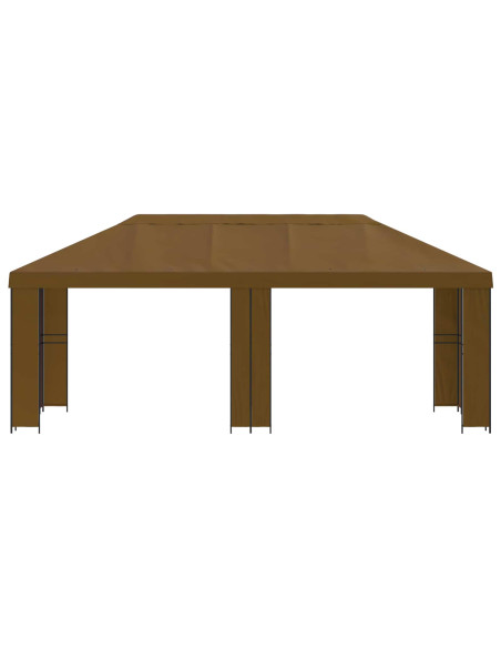 Gazebo da giardino 6 x 3 m Tortora Poliestere e Acciaio 190