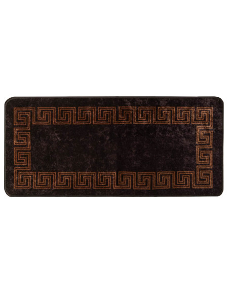 Runner Tappeto MARSA Nero 50 x 100 cm Poliestere e PVC
