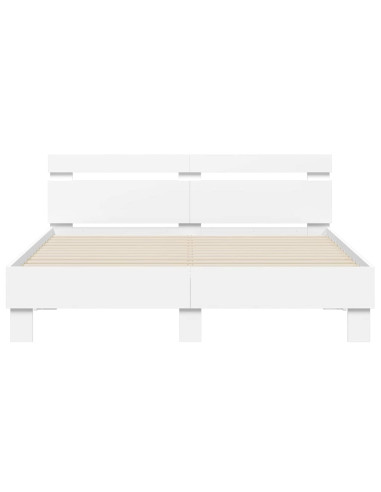 Struttura del letto Bianco 152 x 203 cm Legno multistrato