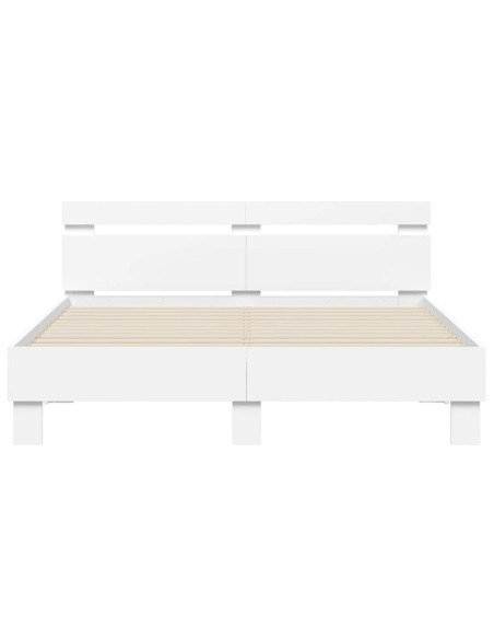 Struttura del letto Bianco 152 x 203 cm Legno multistrato