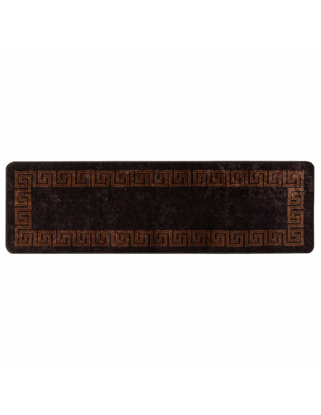 Runner Tappeto MARSA Nero 50 x 150 cm Poliestere e PVC