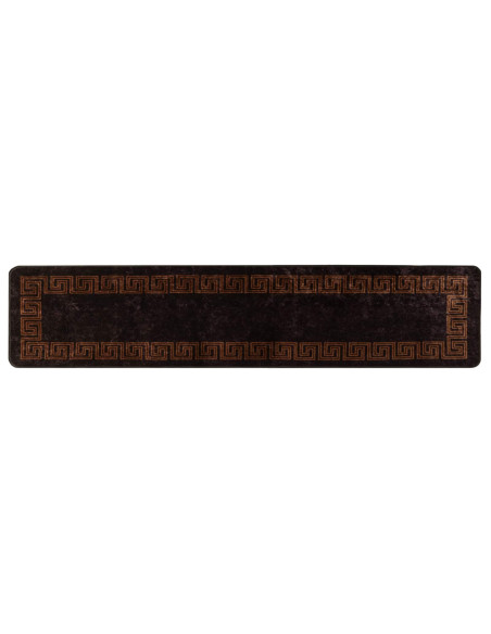 Runner Tappeto MARSA Nero 50 x 250 cm Poliestere e PVC