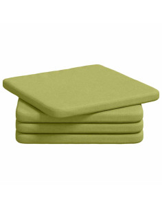 Cuscini per Seduta 4 pcs Verde chiaro 40 x 40 x 3 cm Tessuto 2