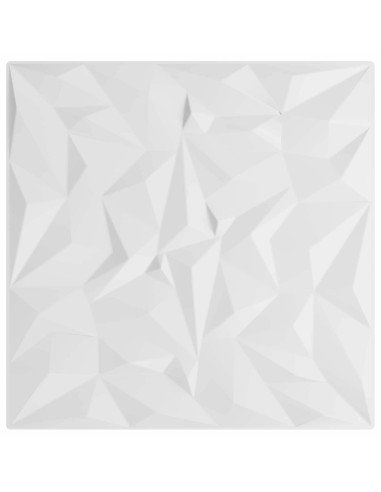 Pannelli da parete 12 pcs Bianco 50 x 50 cm Schiuma XPS
