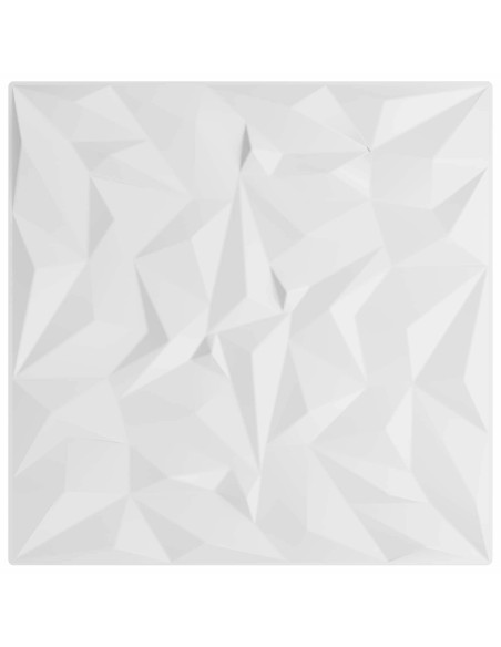Pannelli da parete 12 pcs Bianco 50 x 50 cm Schiuma XPS