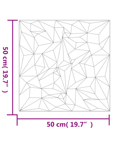 Pannelli da parete 12 pcs Bianco 50 x 50 cm Schiuma XPS