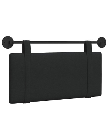 Testata appesa Montaggio a parete Nero 90 x 55 x 5 cm Tessuto