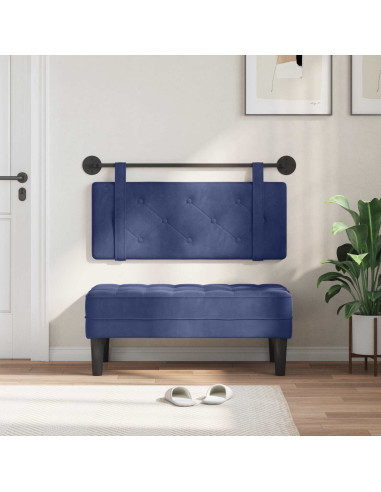 Testata appesa Blu Polizia 110 x 55 x 5 cm Velluto