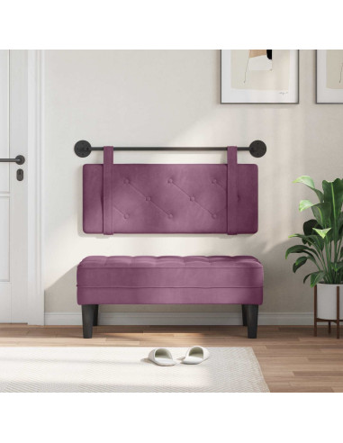 Testata appesa Montaggio a parete Viola 110 x 55 x 5 cm Velluto