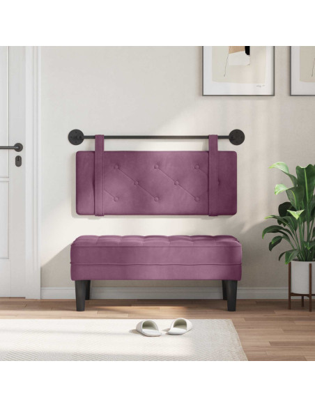 Testata appesa Montaggio a parete Viola 110 x 55 x 5 cm Velluto