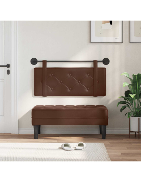 Testata appesa Marrone 100 cm Pelle Sintetica