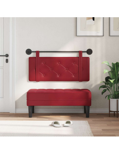 Testata appesa Rosso Vino 100 cm Pelle Sintetica