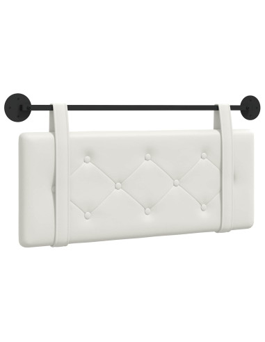 Testata appesa Bianco 110 x 55 x 5 cm Pelle Sintetica