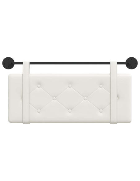 Testata appesa Bianco 110 x 55 x 5 cm Pelle Sintetica