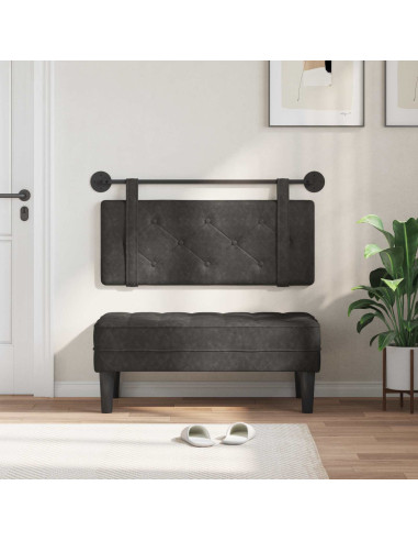 Testata appesa Montaggio a parete Nero 100 cm PU Antico