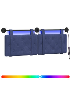 Testiera sospesa Con luce LED Blu Polizia Velluto 2