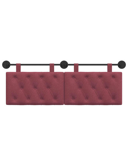 Testata appesa Rosso Vino 130 x 55 x 7 cm Tessuto