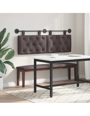 Testata appesa Marrone Scuro 130 x 55 x 7 cm Tessuto