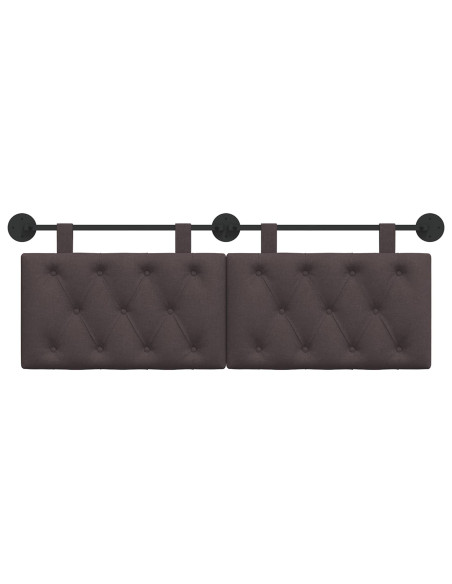 Testata appesa Marrone Scuro 130 x 55 x 7 cm Tessuto