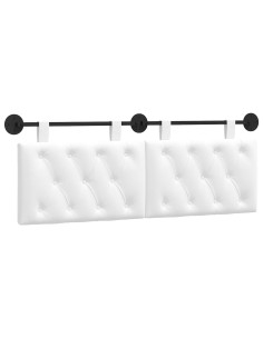 Testata appesa Bianco 130 x 55 x 7 cm Tessuto 2