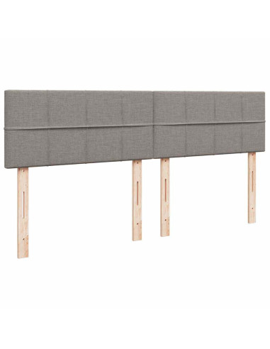 Struttura Letto Pouf con Materassi Tortora 160x200cm in Tessuto