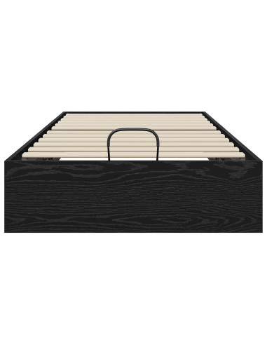 Letto ottomano Rovere Nero 193 x 120 x 25 cm Truciolare