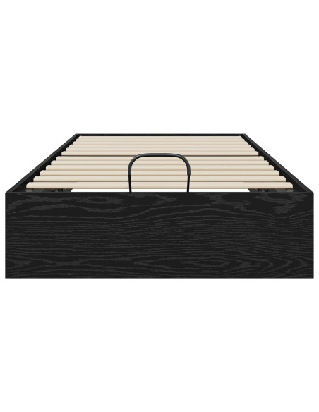Letto ottomano Rovere Nero 193 x 120 x 25 cm Truciolare