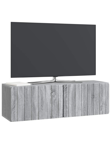 Mobile Porta TV da Muro Grigio Sonoma 98 x 31 x 30 cm