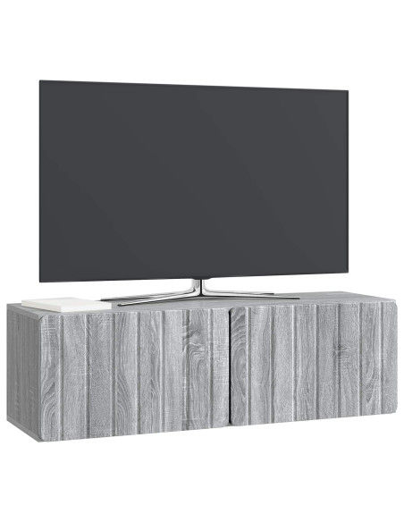 Mobile Porta TV da Muro Grigio Sonoma 98 x 31 x 30 cm