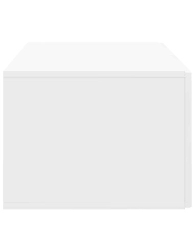 Mobile Porta TV da Muro Bianco Lucido 59,5 x 41 x 30 cm