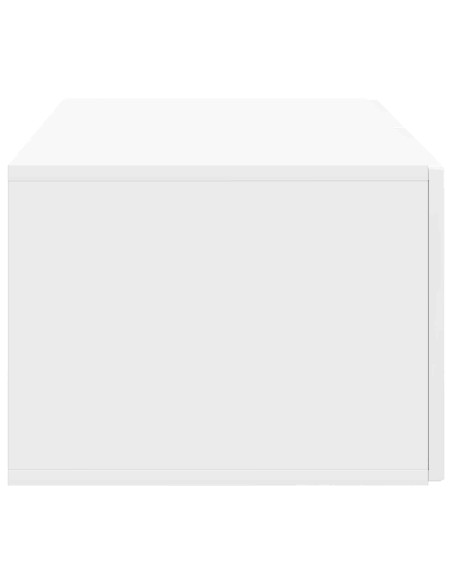 Mobile Porta TV da Muro Bianco Lucido 59,5 x 41 x 30 cm